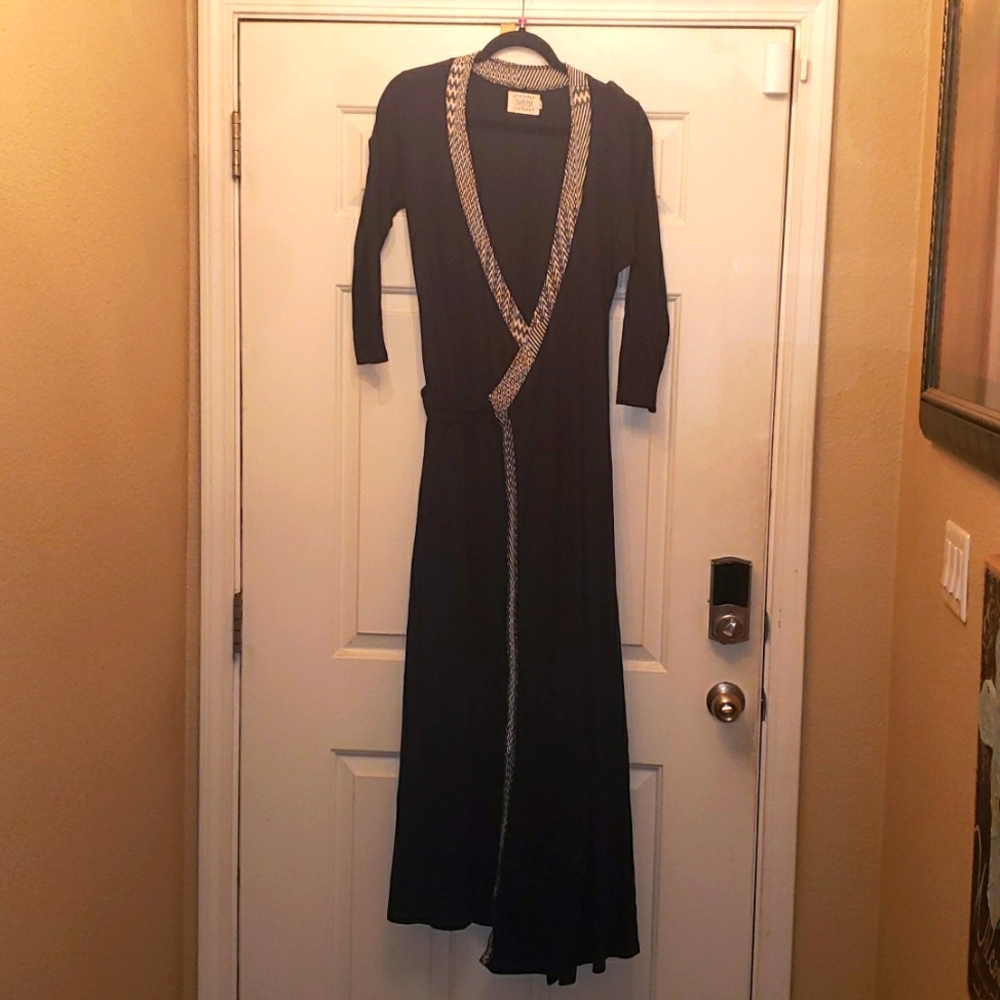 ZhenNymph Black Maxi Wrap Dress  Size M